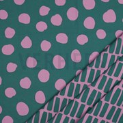 COATED COTTON DOTS AND STRIPES PETROL (thumbnail) #2