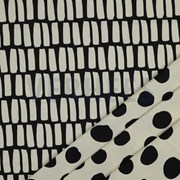 COATED COTTON DOTS AND STRIPES BLACK (thumbnail) #2