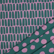 COATED COTTON DOTS AND STRIPES PINK (thumbnail) #2