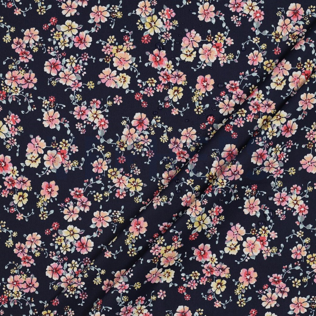 COATED COTTON FLOWERS NAVY #2