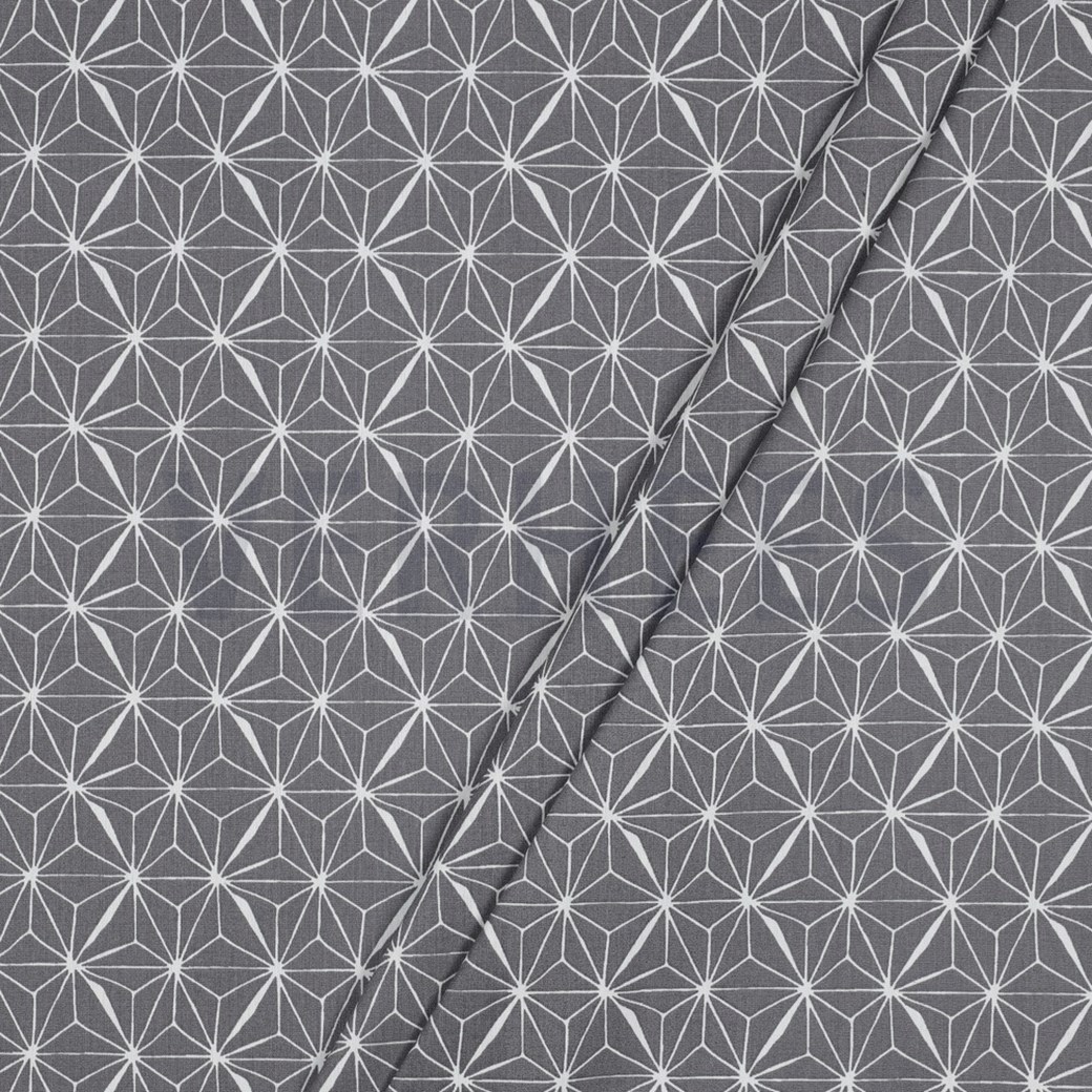 COATED COTTON ABSTRACT ROCK GREY #2