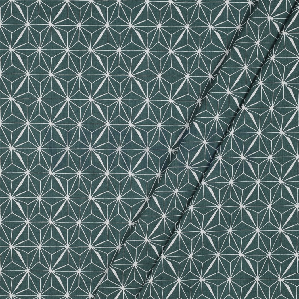 COATED COTTON ABSTRACT MINT #2