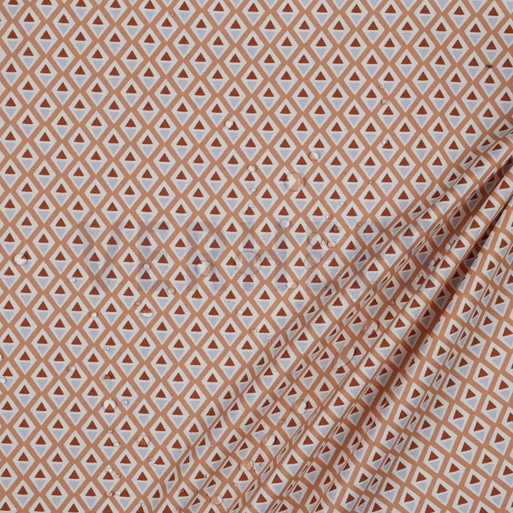 COATED COTTON ABSTRACT LIGHT APRICOT #2