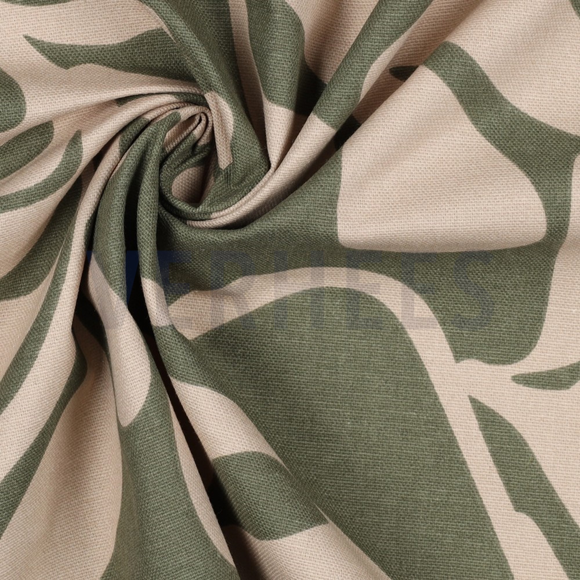 CANVAS VINTAGE LEAVES ARMY GREEN (high resolution) #3