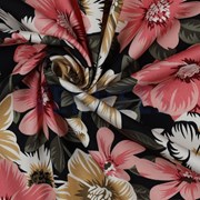 ROSELLA STRETCH DIGITAL FLOWERS BLACK (thumbnail) #3