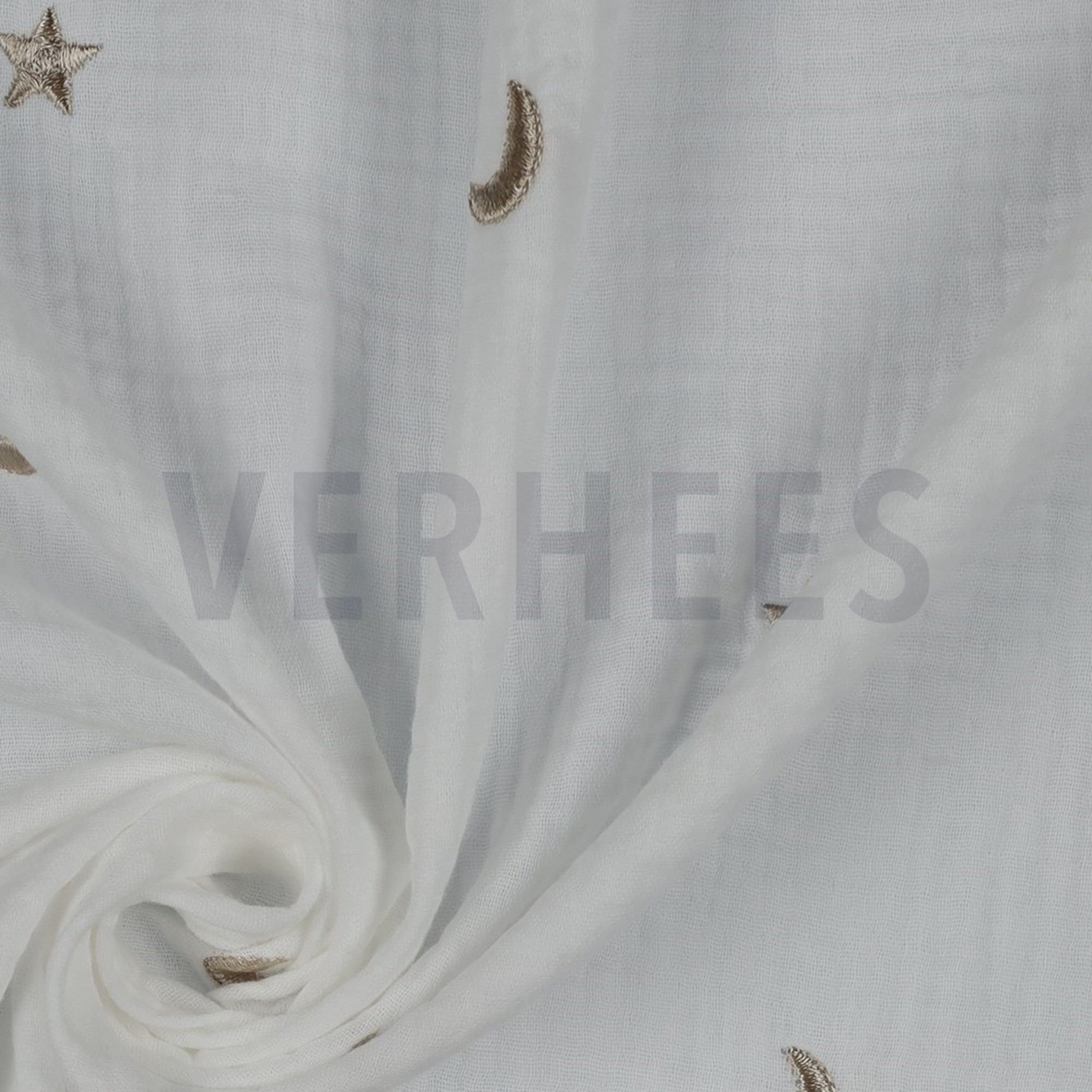 DOUBLE GAUZE EMBROIDERY STARS OFF-WHITE (high resolution) #3