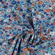 MAGNOLIA STRETCH FLOWERS ROYAL BLUE (thumbnail) #3
