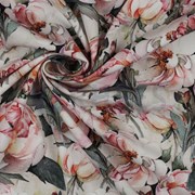 VISCOSE POPLIN STRETCH DIGITAL FLOWERS GREEN (thumbnail) #3