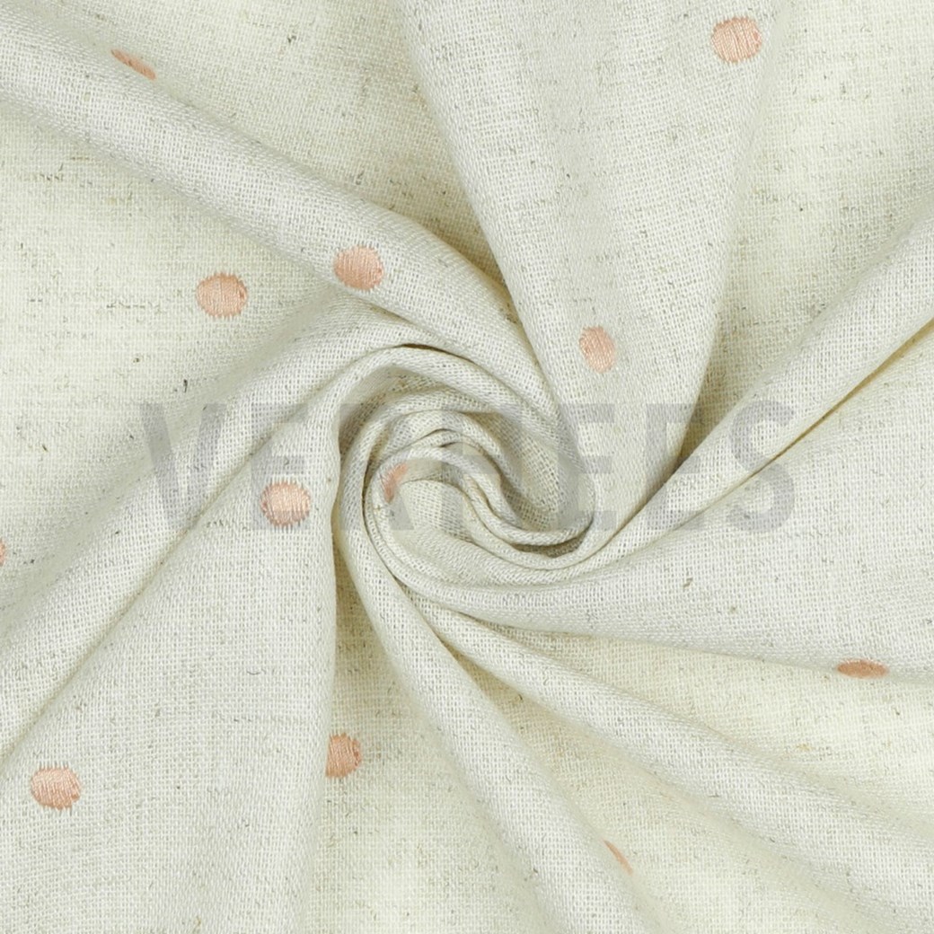 LINEN VISCOSE EMBROIDERY ROSE #3