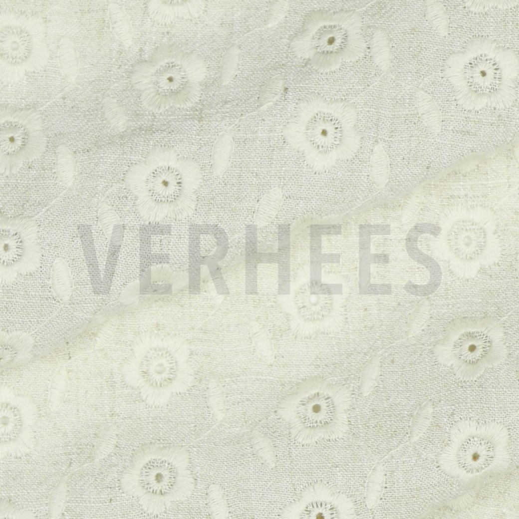 LINEN VISCOSE EMBROIDERY NATURAL #3