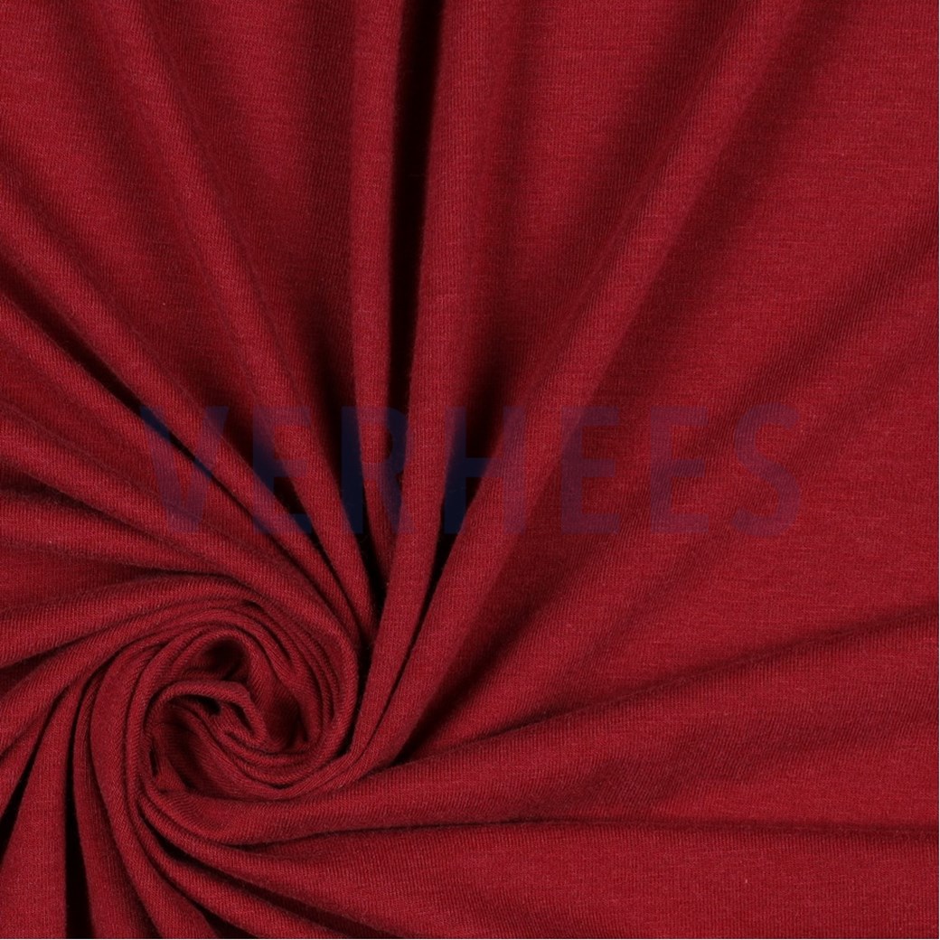 BAMBOO COTTON JERSEY WINE RED #3
