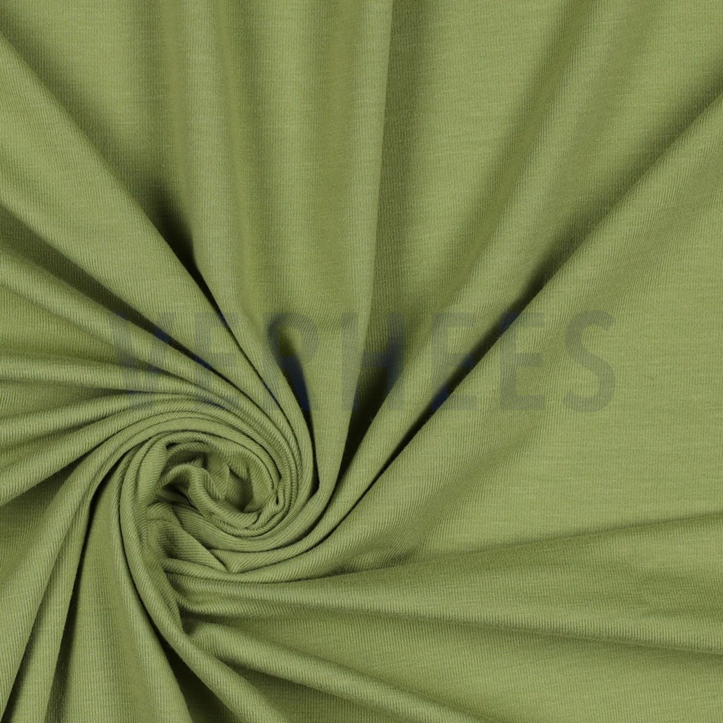 BAMBOO COTTON JERSEY OLD LIME #3