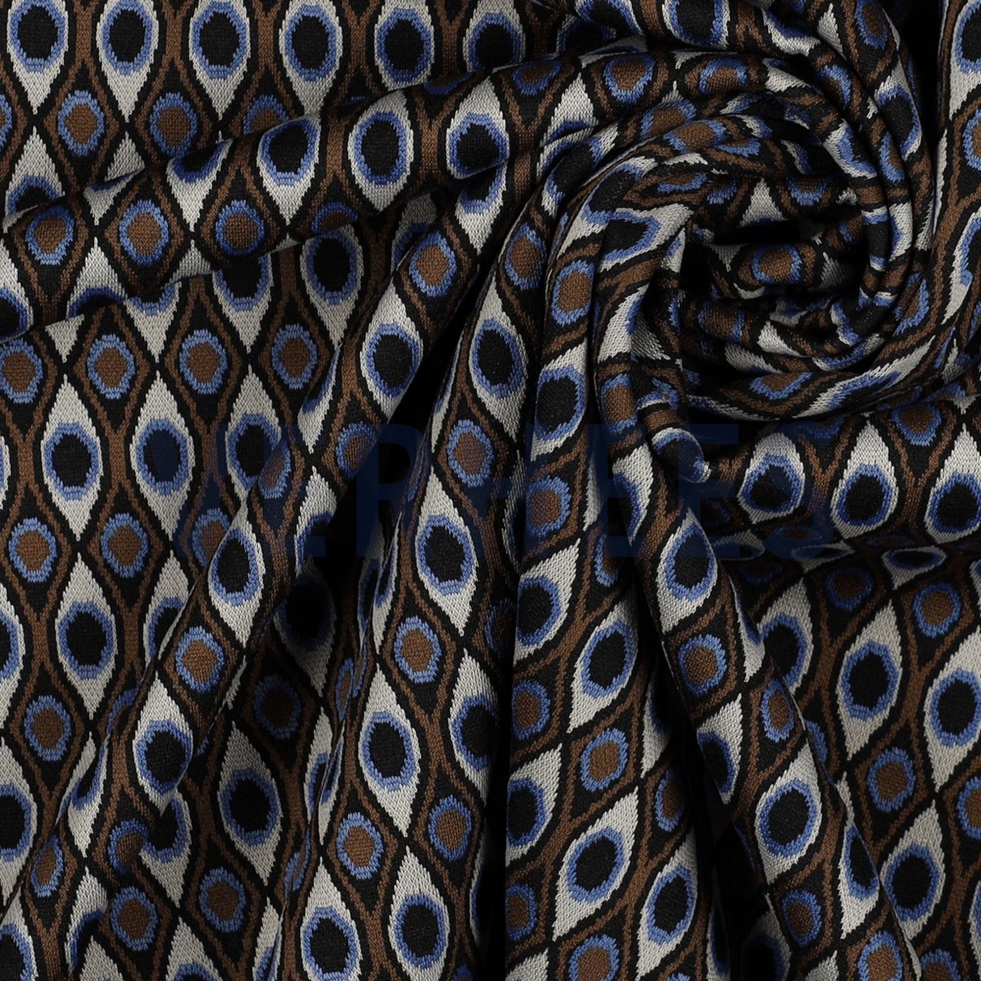 KNITTED JACQUARD MULTI BROWN BLUE (high resolution) #3