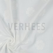 COTTON VOILE EMBROIDERY FLOWERS WHITE (thumbnail) #3