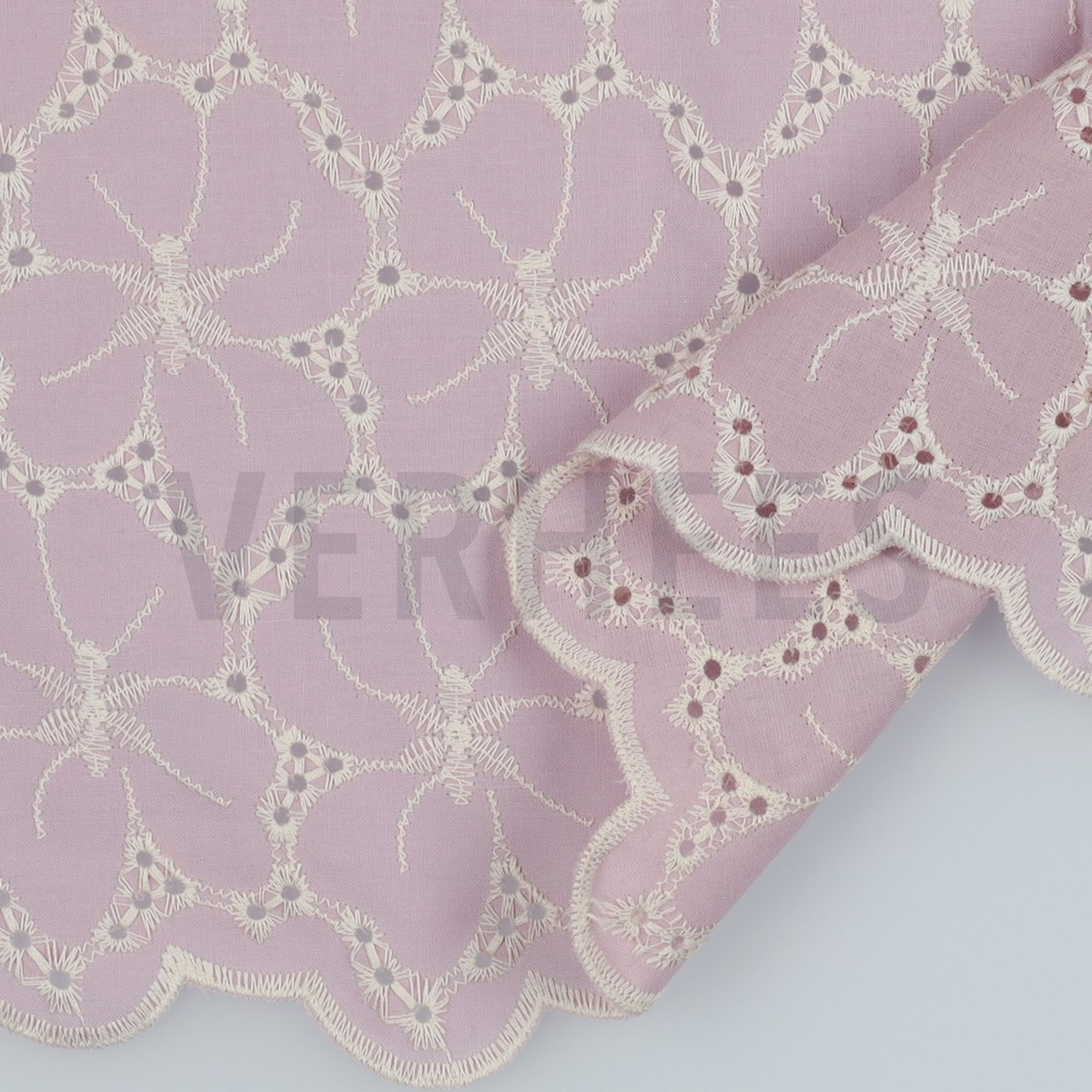 COTTON EMBROIDERY 2-SIDE BORDER CHERRY BLOSSOM (high resolution) #3