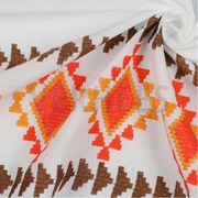 COTTON VOILE EMBROIDERY 1-SIDE WHITE / BROWN (thumbnail) #3