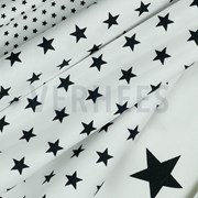 POPLIN PETIT STARS WHITE/BLACK (thumbnail) #3