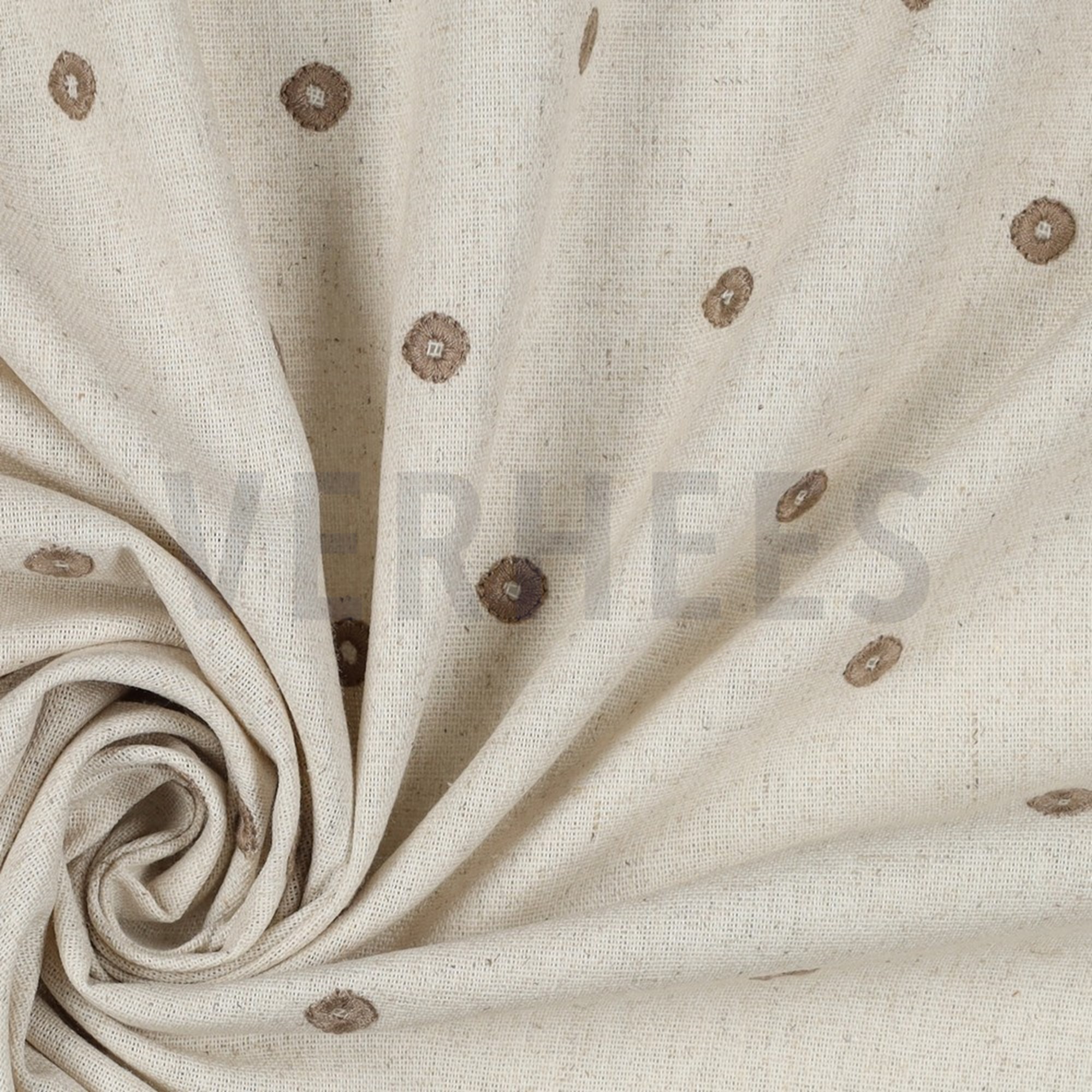 LINEN VISCOSE EMBROIDERY SQUARE SAND (high resolution) #3