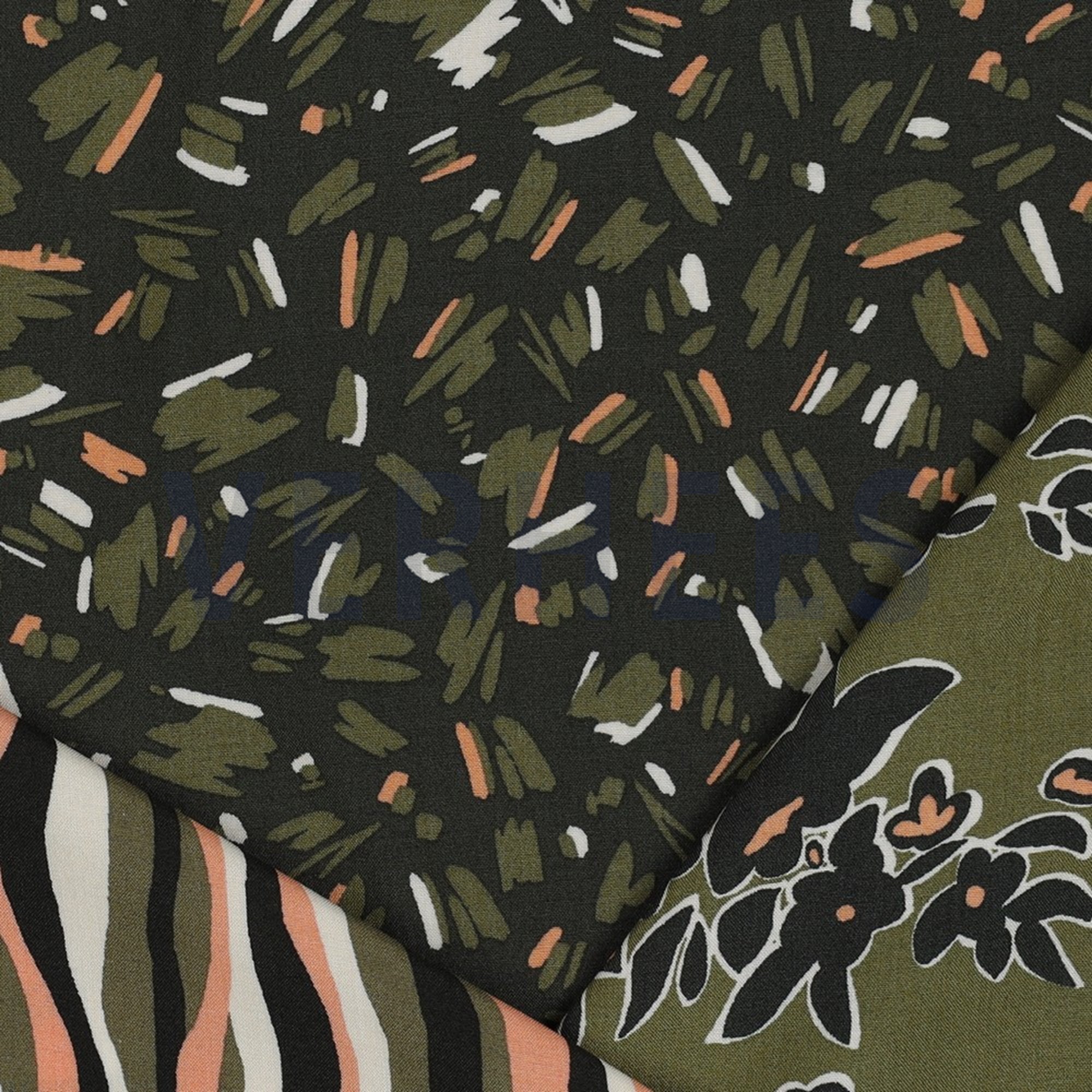 RADIANCE FLOWERS AND STRIPES ARMY GREEN (high resolution) #3