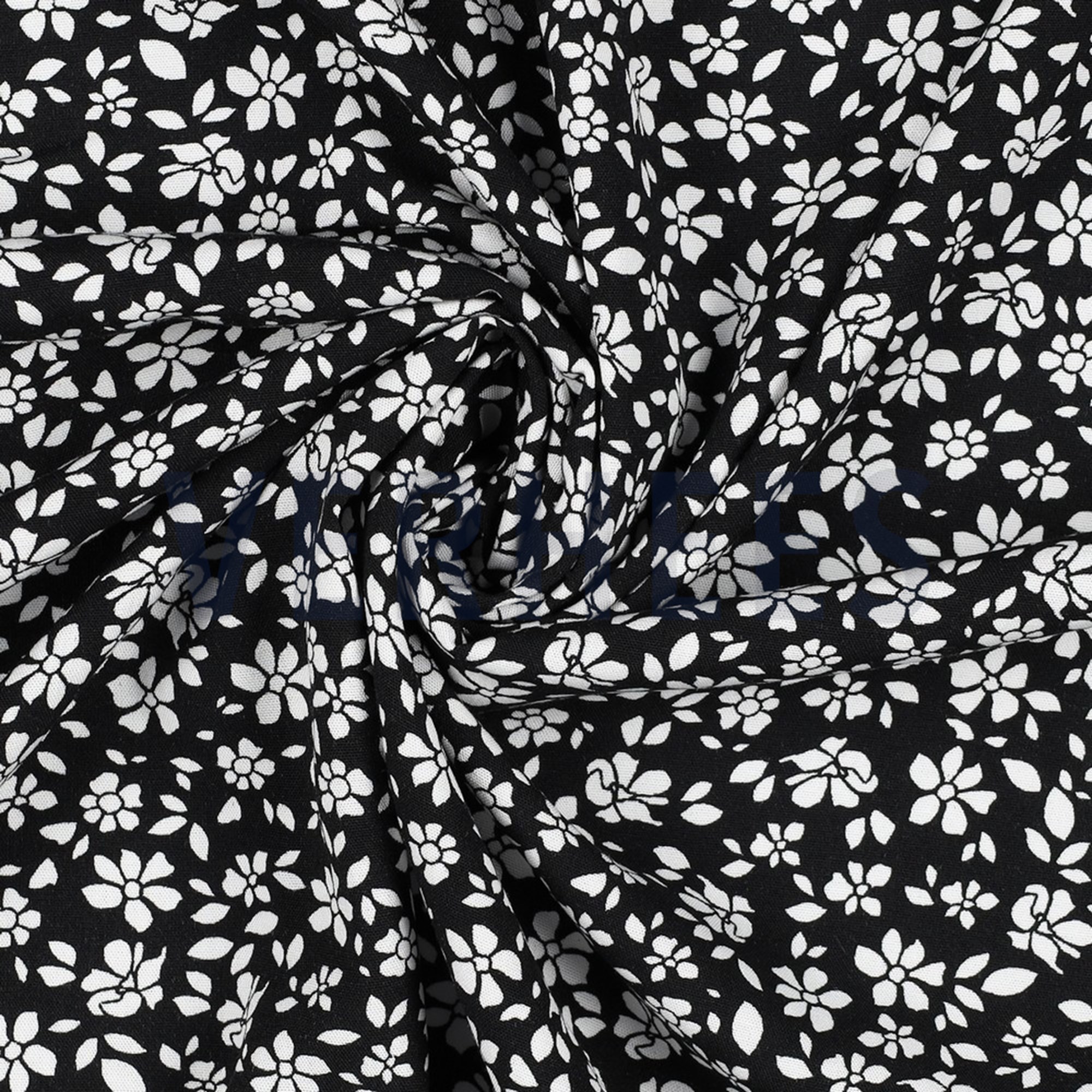 VISCOSE POPLIN STRETCH SMALL FLOWERS BLACK (high resolution) #3