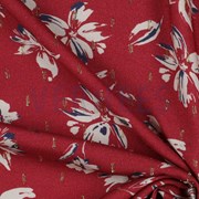 VISCOSE LUREX FLOWERS ROSSO RED (thumbnail) #3
