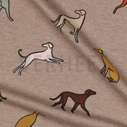 JERSEY MELANGE DOGS TAUPE (thumbnail) #3
