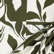 CANVAS ABSTRACT LEAVES FOREST GREEN (thumbnail) #3
