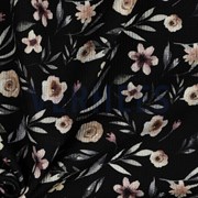 KNITTED WAFFLE DIGITAL FLOWERS BLACK (thumbnail) #3