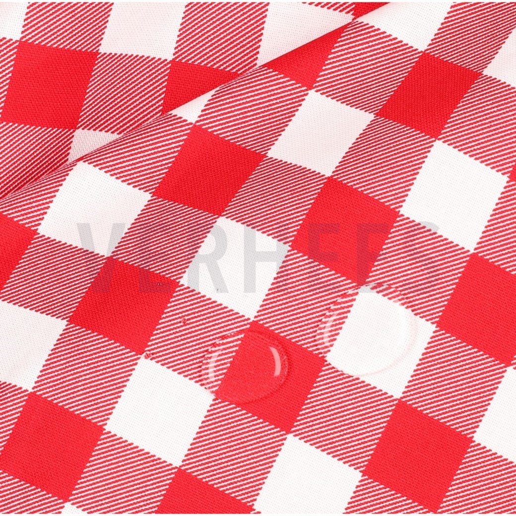 CANVAS WATERPROOF CHECK RED #3