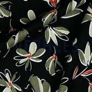 LINEN VISCOSE WASHED FLOWERS BLACK (thumbnail) #3