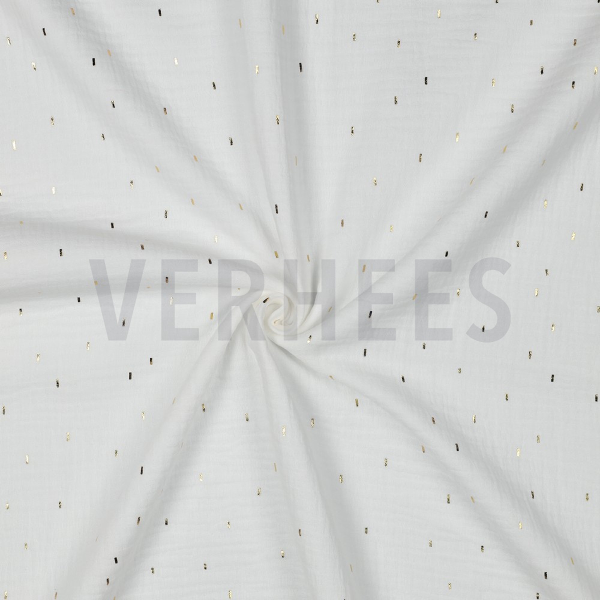 DOUBLE GAUZE FOIL STRIPES OFF WHITE/GOLD (high resolution) #3