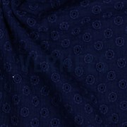 DOUBLE GAUZE EMBROIDERY FLOWERS NAVY (thumbnail) #3
