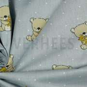 POPLIN GOTS SWEET BEAR LIGHT GREY (thumbnail) #3