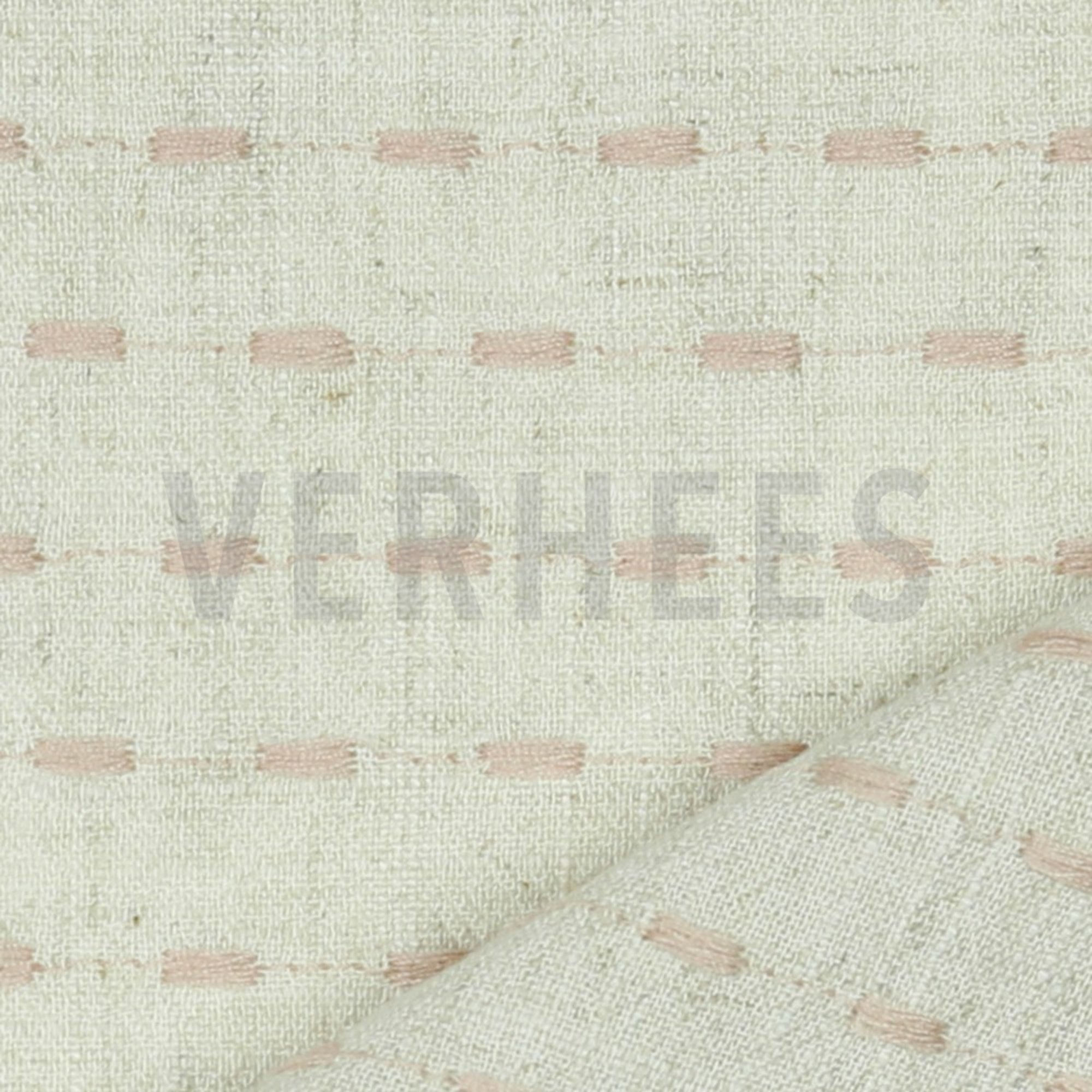 LINEN EMBROIDERY NATURAL/ROSE (high resolution) #3