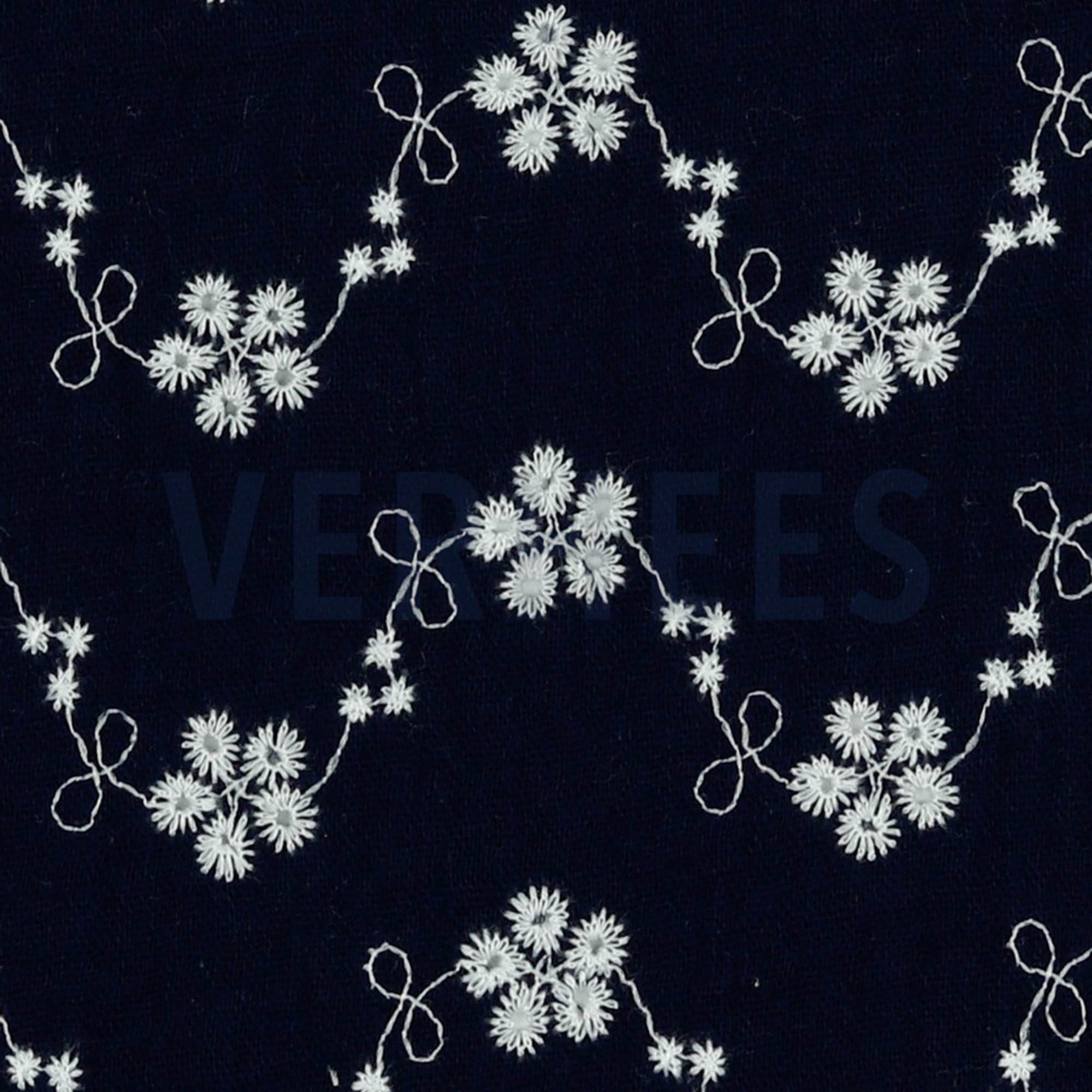 DOUBLE GAUZE WHITE EMBROIDERY NAVY (high resolution) #3
