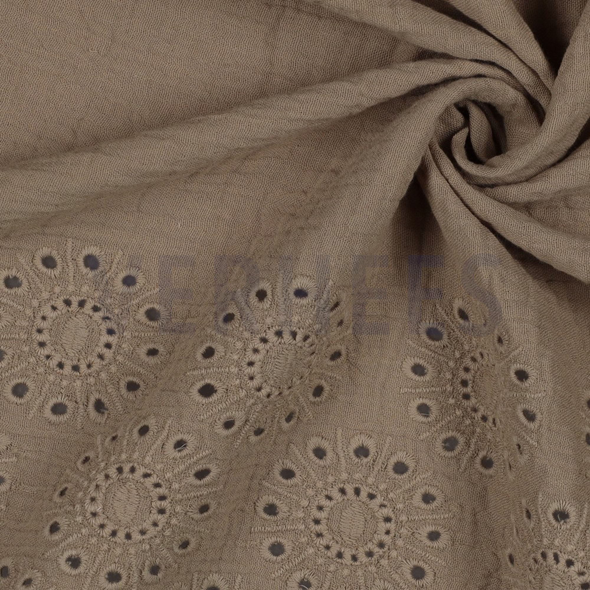 DOUBLE GAUZE BORDER 1-SIDE TAUPE (high resolution) #3