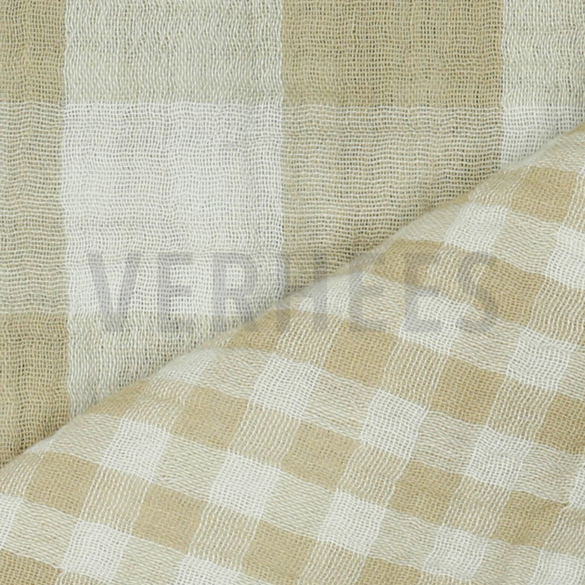 DOUBLE GAUZE DOUBLE SIDED CHECKS BEIGE (high resolution) #3