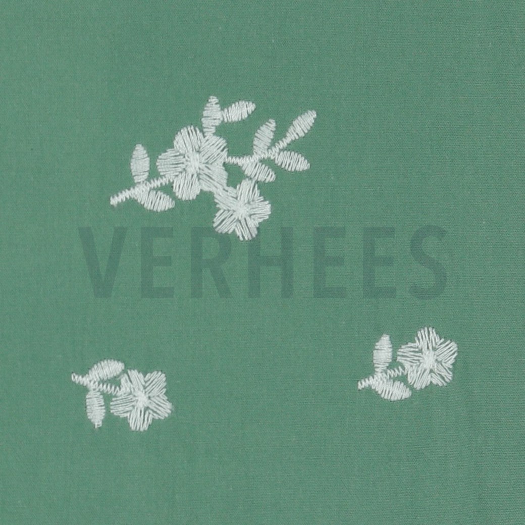 WASHED COTTON EMBROIDERY SAGE #3
