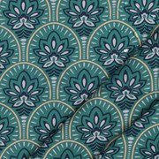 COATED COTTON ABSTRACT TEAL (thumbnail) #3