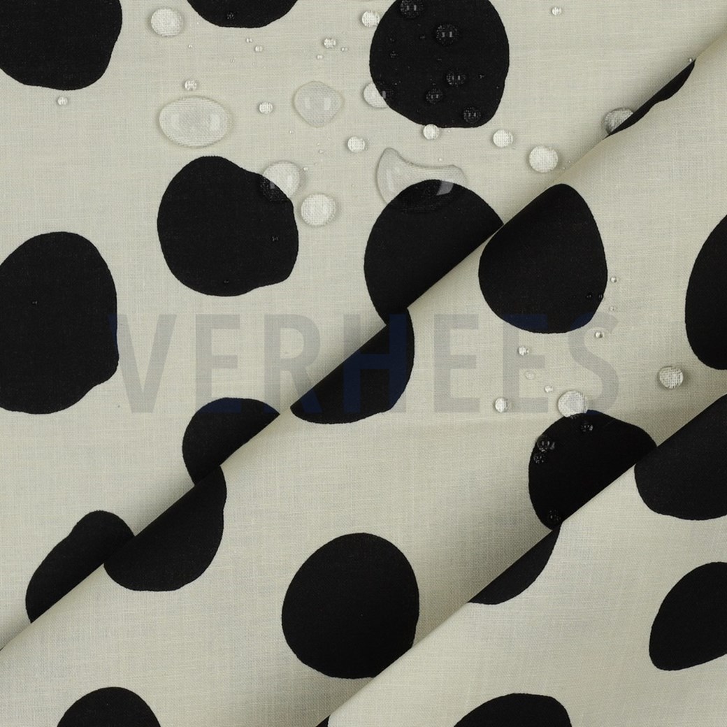 COATED COTTON DOTS AND STRIPES WHITE #3