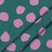 COATED COTTON DOTS AND STRIPES PETROL (thumbnail) #3