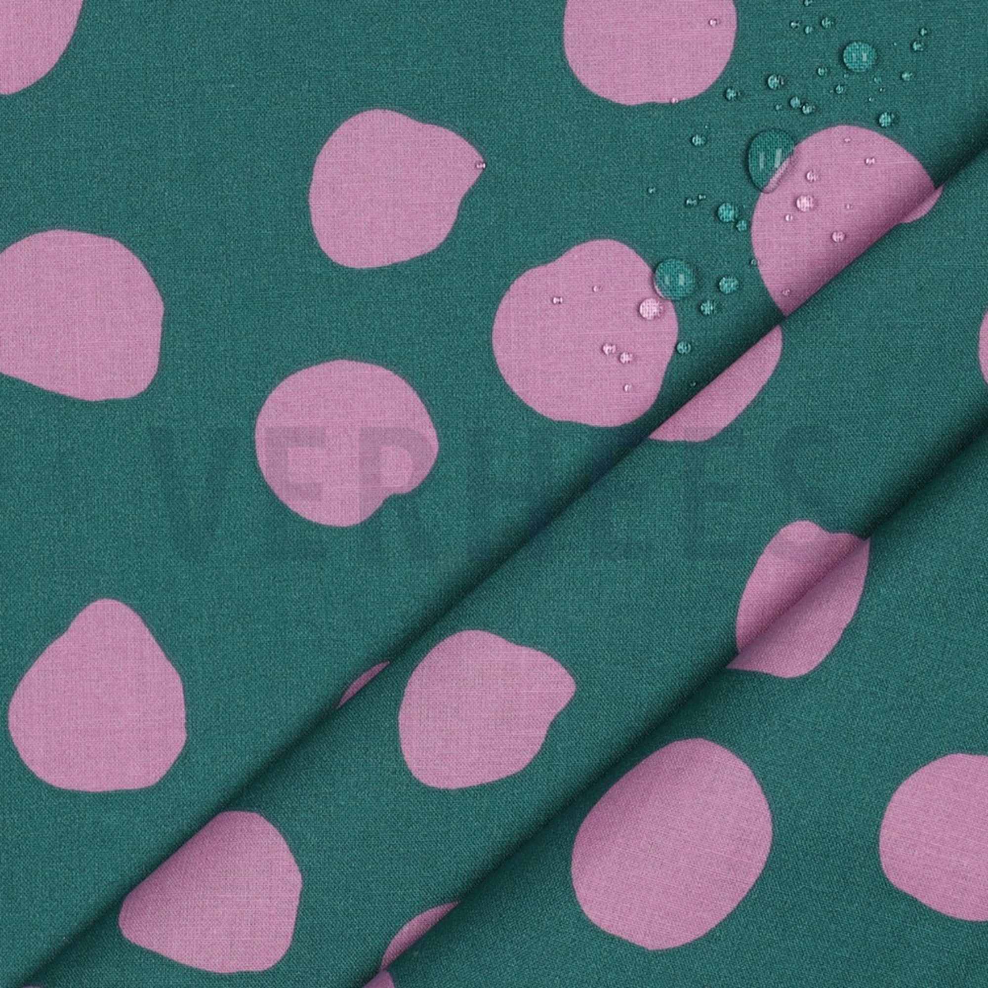 COATED COTTON DOTS AND STRIPES PETROL (high resolution) #3