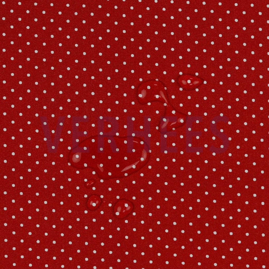 COATED COTTON PETIT DOTS RED #3