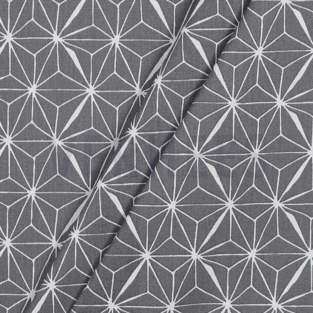 COATED COTTON ABSTRACT ROCK GREY #3