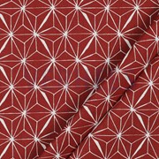 COATED COTTON ABSTRACT BRICK RED (thumbnail) #3