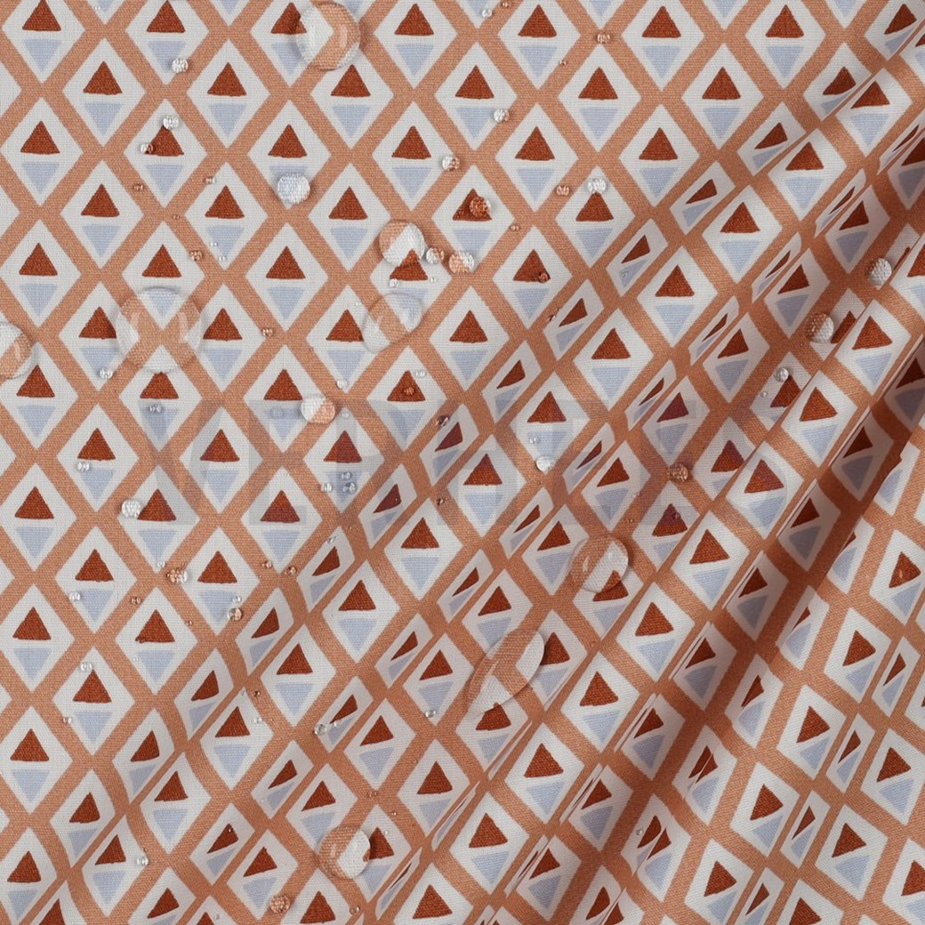 COATED COTTON ABSTRACT LIGHT APRICOT #3