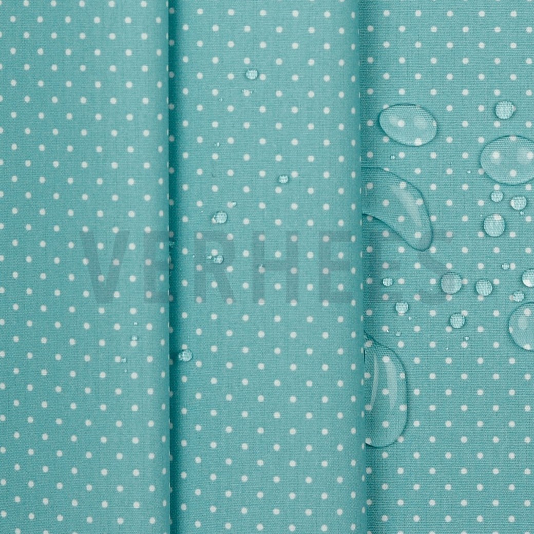COATED COTTON PETIT DOTS OLD GREEN #3