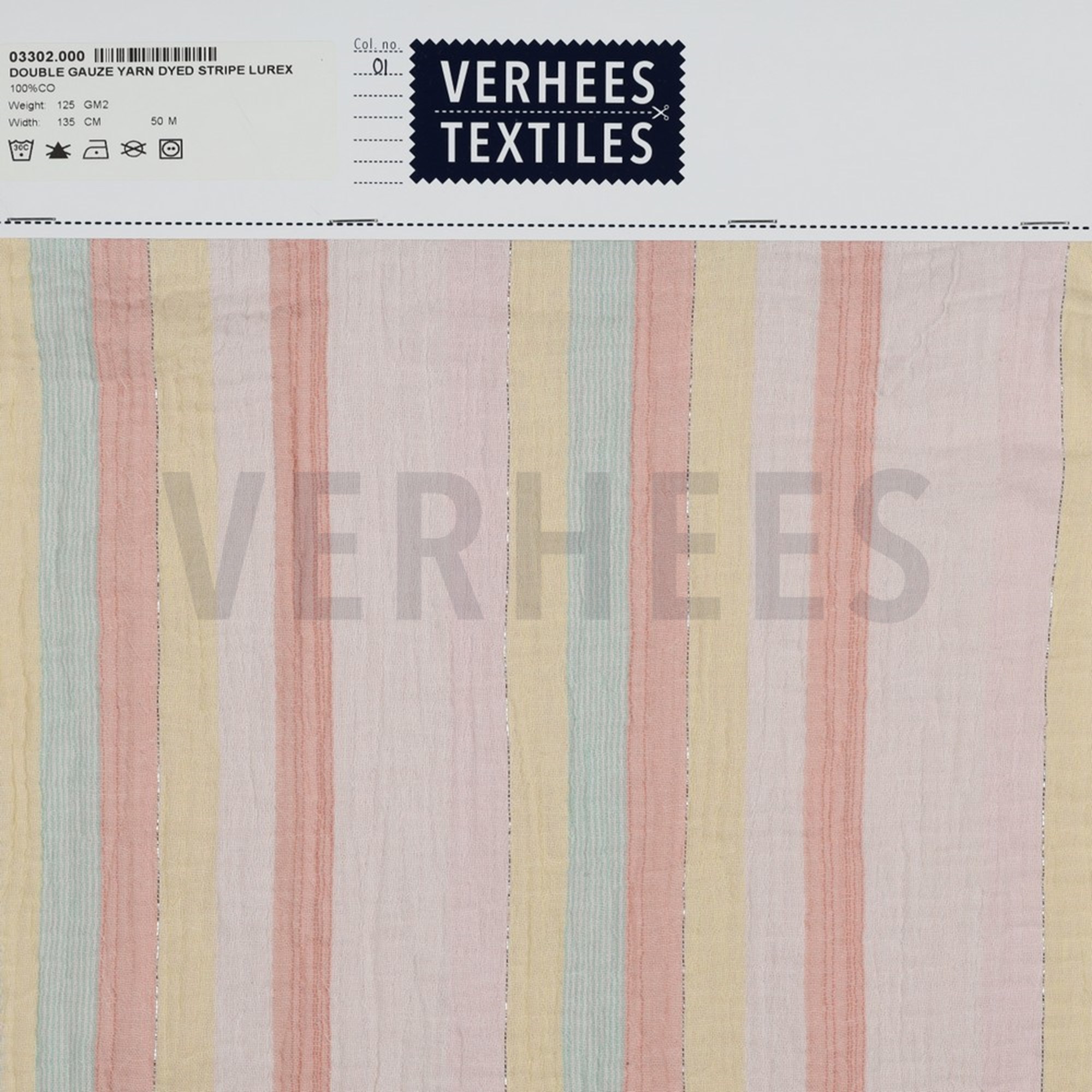 DOUBLE GAUZE YARN DYED STRIPES LUREX CORAL (high resolution) #4