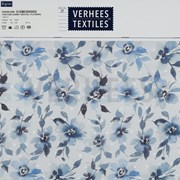 VISCOSE DOBBY DIGITAL FLOWERS BLUE (thumbnail) #4