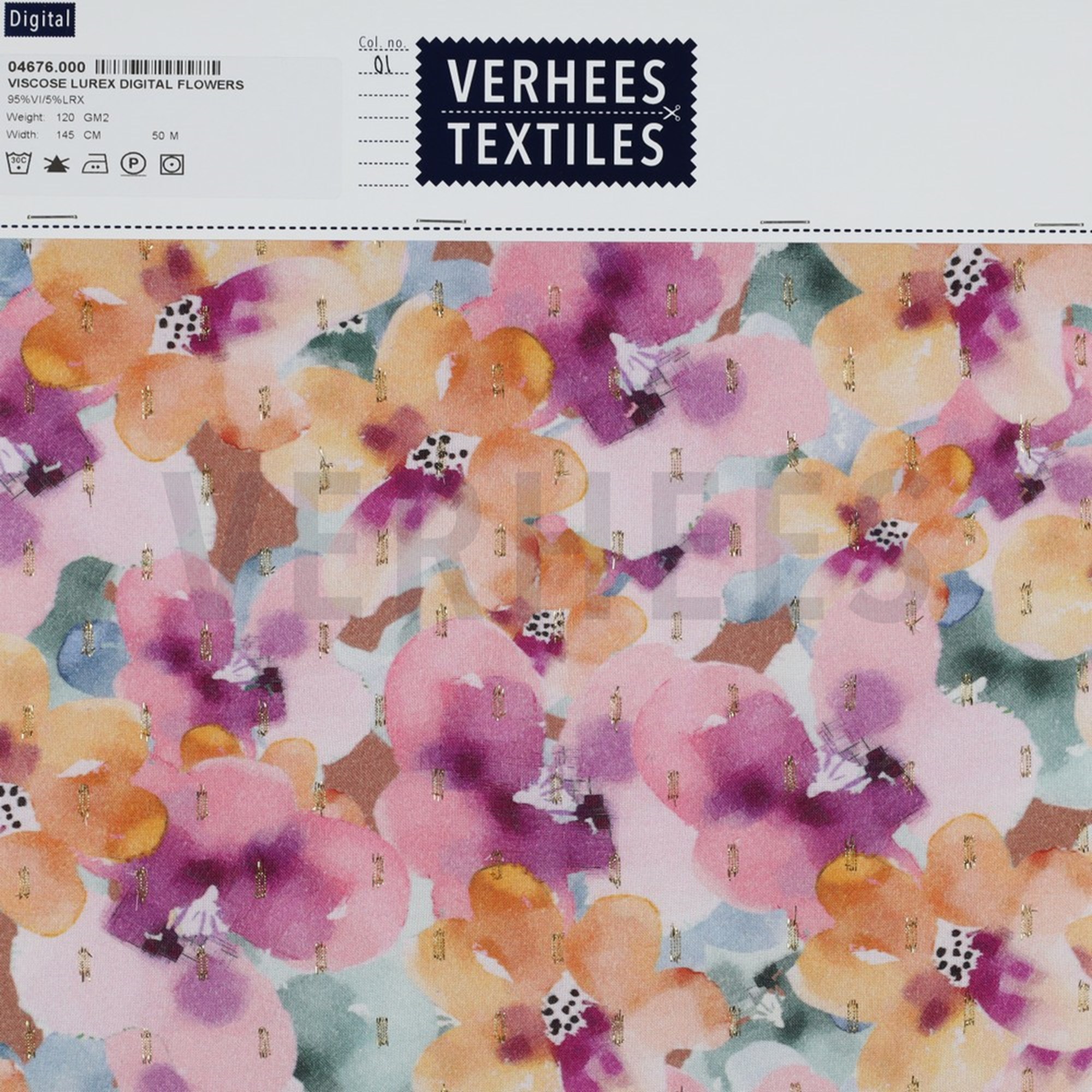 VISCOSE LUREX DIGITAL FLOWERS PURPLE / ORANGE (high resolution) #4